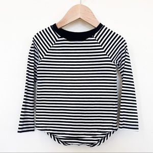 Cat & Jack | Toddler Girl Black and White Stripe Long Sleeve Shirt Size 3T
